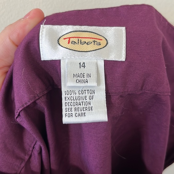 Talbots Purple Beaded Embroidered Pencil Skirt Size 14 - Picture 7 of 7